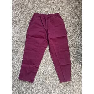 D&Co Womens Pants 2X Burgundy Pull On Stretch Plus Size NEW